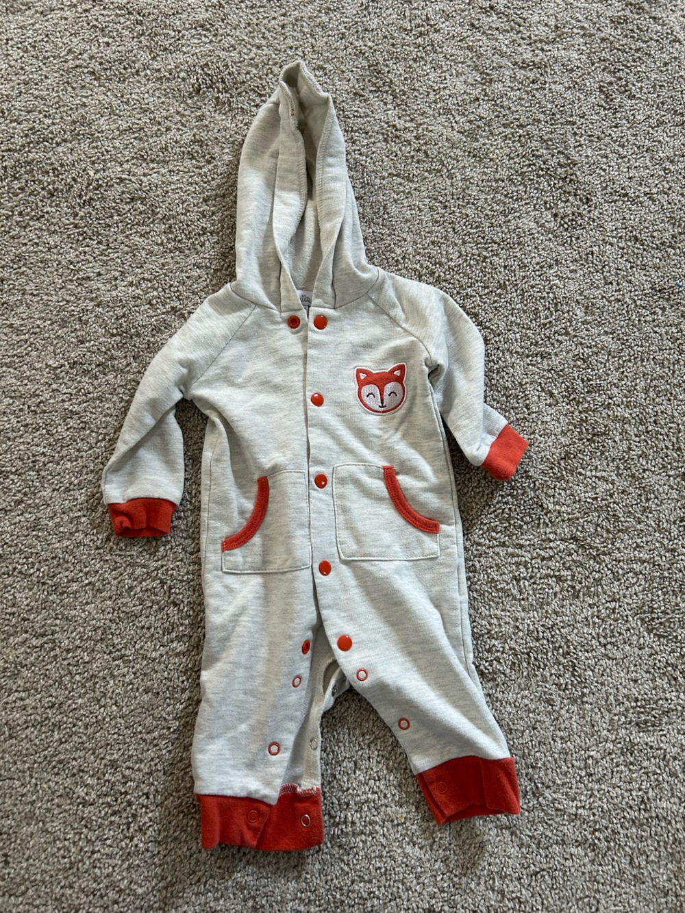 Quiltex 3/6 Month Fox Hooded One Piece